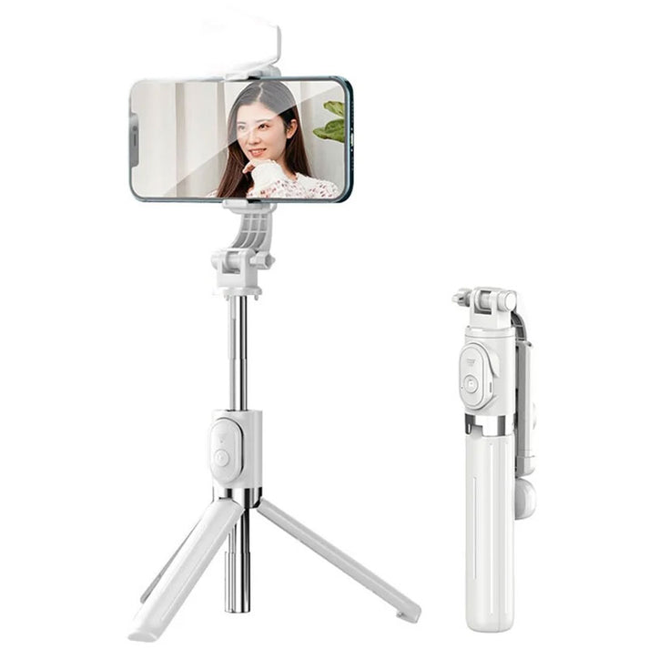 מוט סלפי עם חצובה ותאורה