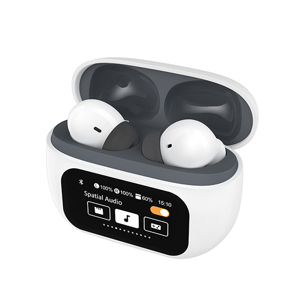אוזניות איכותיות EarBuds F11 PiZZi אלחוטיות Bluetooth עם מסך טאץ' ותצוגה בעברית