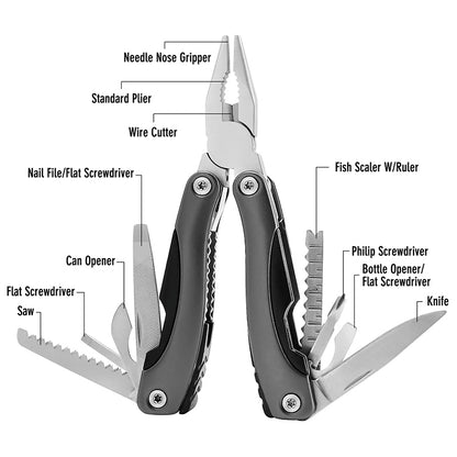 סט השרדות פנס עם מיקוד משתנהוכלי רב שימושי בקופסת מתכת