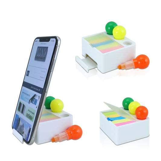 מעמד שולחני לסמארטפון עם מרקרים ודגלוני סימון