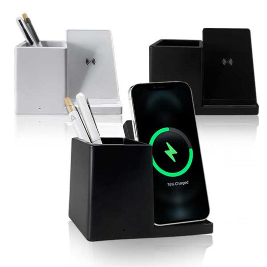 עמדת טעינה משולבת כוס לעטים