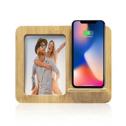 עמדת טעינה אלחוטית עם מסגרת לתמונה