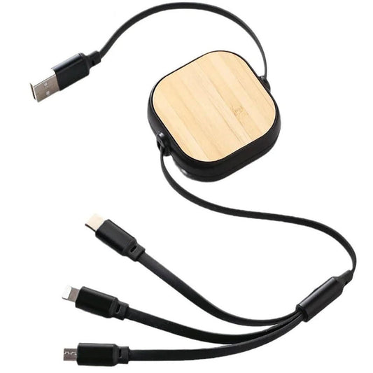 כבל טעינה משולב 3 ב-1 עם מאריך יו-יו