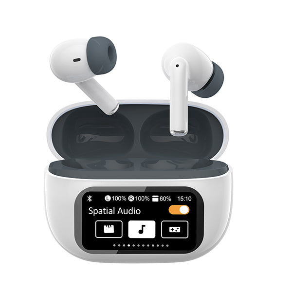 אוזניות איכותיות EarBuds F11 PiZZi אלחוטיות Bluetooth עם מסך טאץ' ותצוגה בעברית