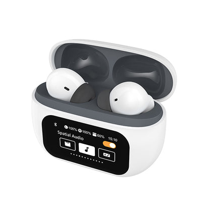 אוזניות איכותיות EarBuds F11 PiZZi אלחוטיות Bluetooth עם מסך טאץ' ותצוגה בעברית