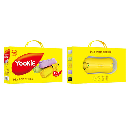 YOOKIE Pea Pod אוזניות איכותיות אלחוטיות Bluetooth קומפקטיות