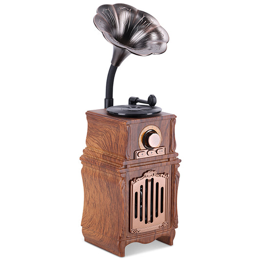 רמקול Bluetooth רטרו בעיצוב גרמופון קלאסי