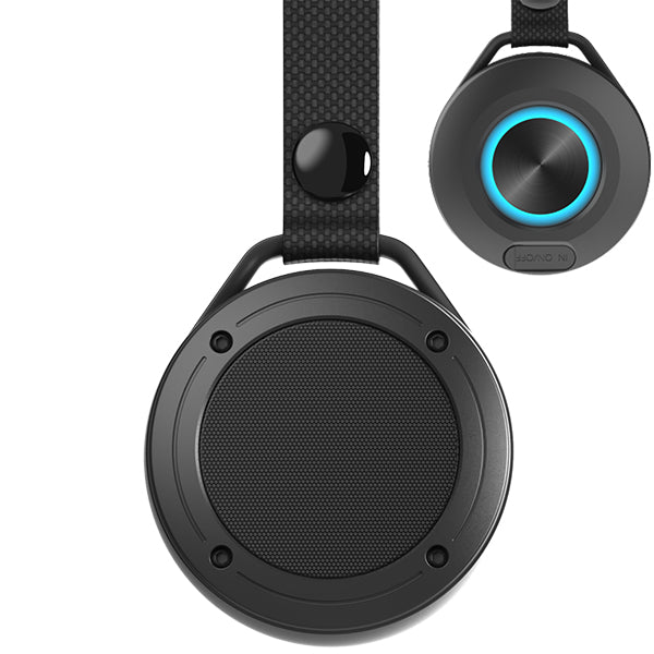 רמקול Bluetooth נייד 5W עם רצועת תלייה ותאורת LED