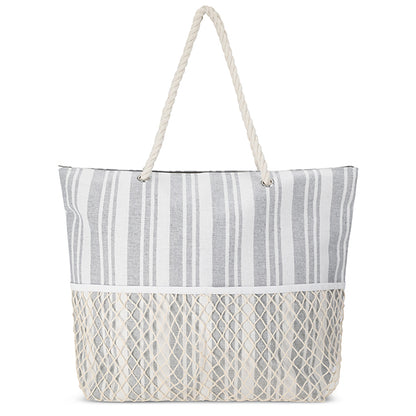 סט חוף הכולל תיק קנבס מחצלת וכרית נוחות