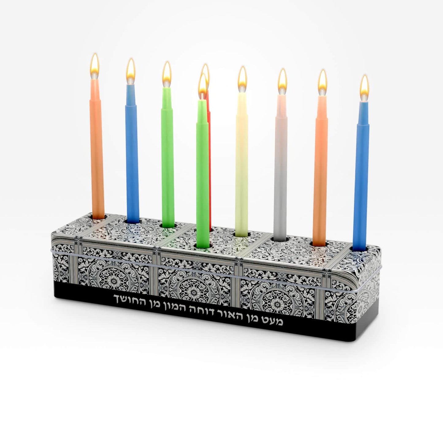 מארז מעוצב חנוכיה עם נרות ZEUS