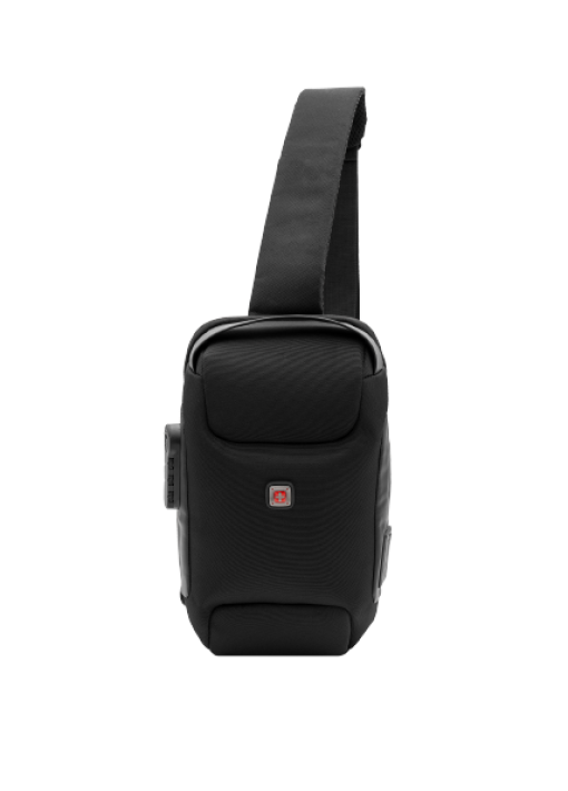 תיק צד POLOSWISS נגד גנבות עמיד במים עם מנעול וכבל טעינה