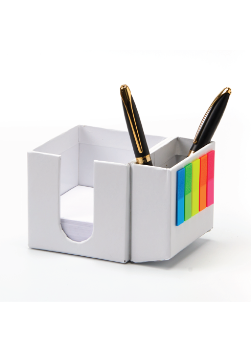 מעמד לניירות ממו עם דיגלוני סימון וכוס לעטים