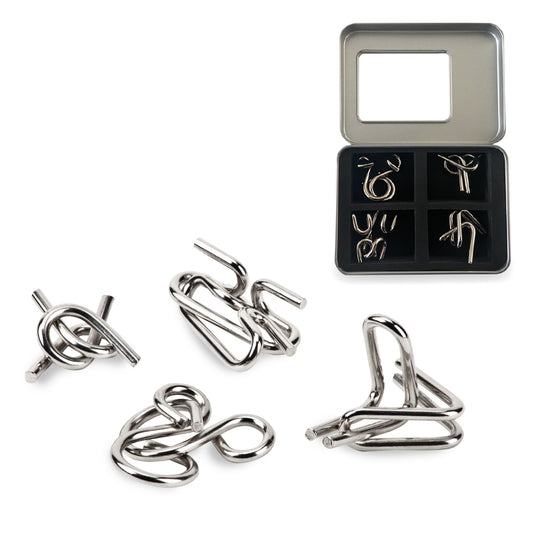 משחק מנהלים מארז 4 פאזלים ממתכת