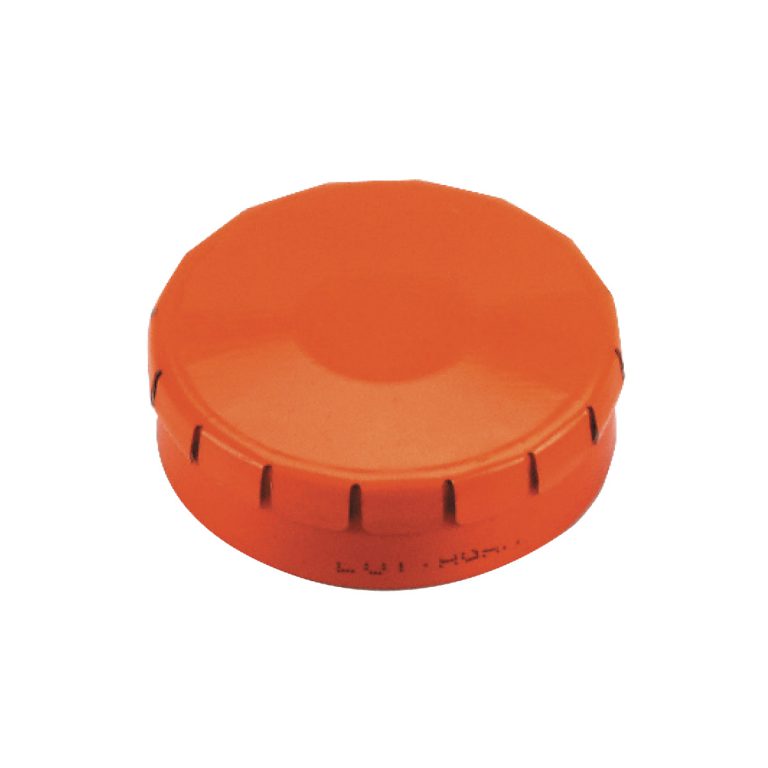 קופסה עגולה עם סוכריות מנטה