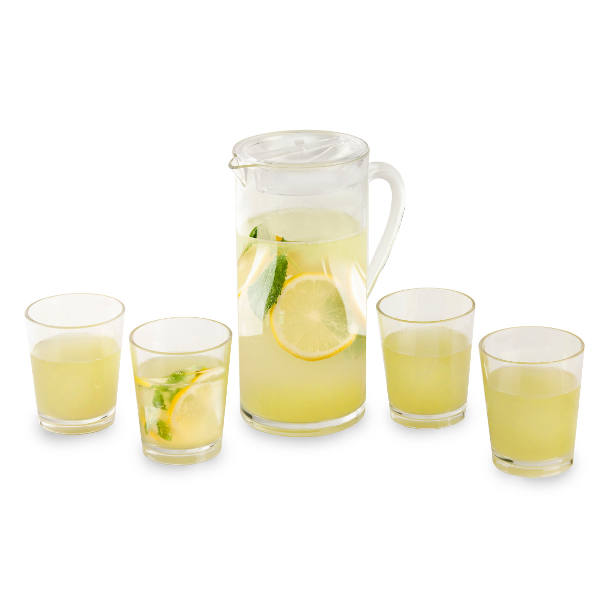 סט שתיה, קנקן 1.80 ליטר עם 4 כוסות – קריסטל