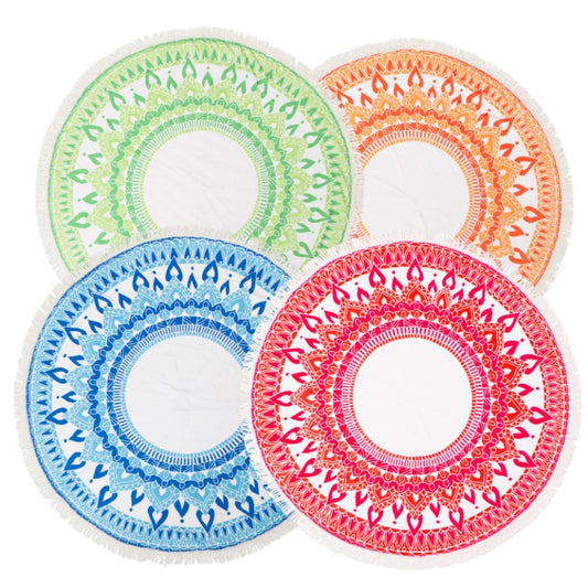 מנדלה מגבת חוף עגולה ענקית