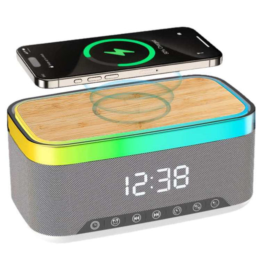 מטען אלחוטי, שעון ורמקול