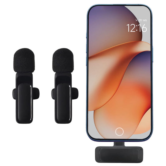 מיקרופון - סט 2 מיקרופוני דש אלחוטיים