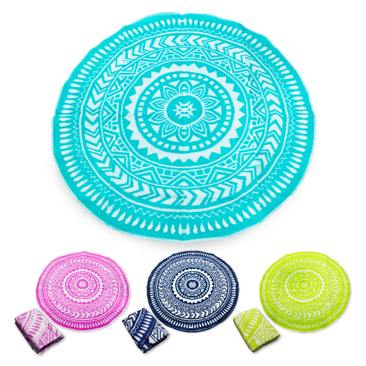 מחצלת זוגית עגולה, ארוגה מ-PP