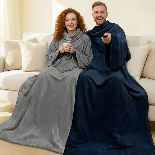 שמיכת טלוויזיה מפנקת עם שרוולים