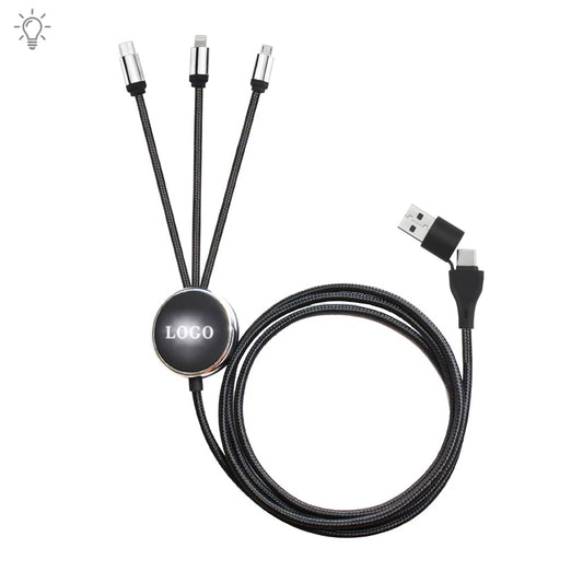 כבל טעינה עם תאורה 5in1