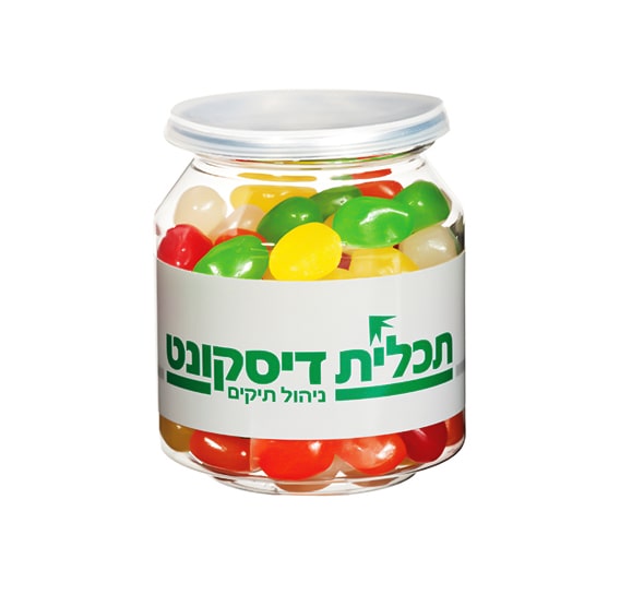 פחית שקופה במילוי ג'לי בינס