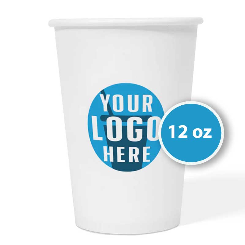 כוסות נייר ממותגות 12oz – לחוויית קפה מלאה